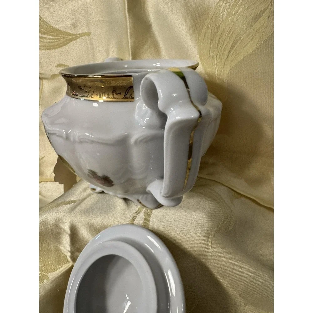 T. Limoges Vizavi Oro Fragonard Teapot Italy 24K Gold Courting Scene w/ Lid NEW